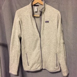 Patagonia women's L light gray Better Sweater EUC